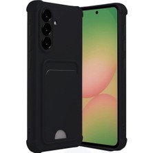 LTG Nova Galaxy A56 Kılıf Kelvin Kartvizitli Silikon - Siyah