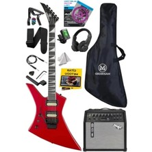 Esranın Dünyası Profesyonel Kelly Kasa Floyde Rose 2x Zebra Hh 50W Amfili Elektro Gitar