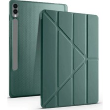 BSH Gülbay Mobilya Newface Samsung Galaxy X510 Tab S9 Fe 11 Kılıf Kalemlikli Mars Tablet Kılıfı - Koyu Yeşil