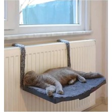 Esranın Dünyası Antrasit Renk Vantuzlu Kalorifer Kedi Yatağı