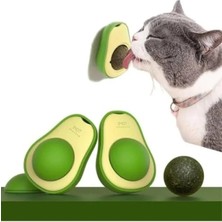Esranın Dünyası Eğlenceli Avokado Şeklinde Kedi Yalama Topu - Yapışkanlı Catnip Içeren