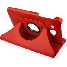 BSH Gülbay Mobilya Newface Samsung Galaxy T280 Tab A 7 Kılıf 360 Tablet Deri Kılıf - Kırmızı