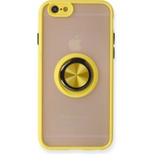 BSH Gülbay Mobilya Newface iPhone 6 Kılıf Montreal Yüzüklü Silikon Kapak - Sarı
