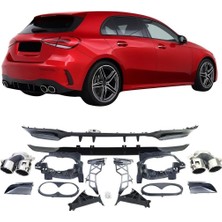 Dmb Mercedes A Serisi W177 Hb A35 Amg Arka Difüzör 2019-2023 Arası Uyumlu Çift Çıkış