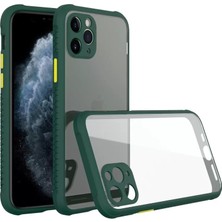 BSH Gülbay Mobilya Newface iPhone 11 Pro Kılıf Miami Şeffaf Silikon - Koyu Yeşil