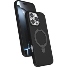 BSH Gülbay Mobilya Newface Apple iPhone 16 Pro Regal Magsafe Standlı Kapak - Siyah