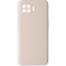 BSH Gülbay Mobilya Newface Oppo Reno 4 Lite Kılıf Nano Içi Kadife Silikon - Pudra
