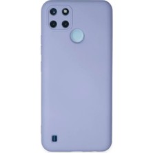 BSH Gülbay Mobilya Newface Realme C25Y Kılıf Nano Içi Kadife Silikon - Lila
