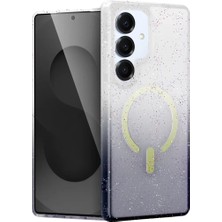 BSH Gülbay Mobilya Newface Samsung Galaxy S25 Plus Pummel Shiny Magsafe Kapak - Siyah