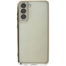 BSH Gülbay Mobilya Newface Samsung Galaxy S21 Fe Kılıf Razer Lensli Silikon - Gold