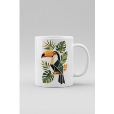 Weiler Riger Tropikal Egzotik Toucan Kuşu Geometrik Tasarım Porselen Kupa WR-BIRD07
