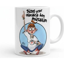 Weiler Riger Motivasyon Sözlü Kupa Bardak - "güzel Şeyler Olacaksa Ben Müsaitim" Tasarımlı - [kod: Musaıt-01]