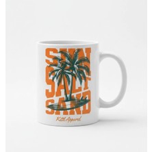 Weiler Riger Sun Salt Sand Retro Sörf Tasarım Porselen Kupa Bardak - Yaz Temalı