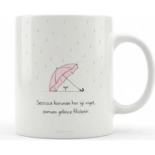 Weiler Riger Porselen Kupa Bardak Şemsiye Altında Filizlenen Iyi Niyet Tasarımlı Anlamlı Hediye Kupası WLR-102