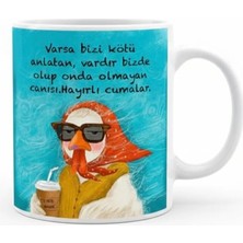 Weiler Riger "hayırlı Cumalar" Mesajlı, Gözlüklü Tavuk Tasarımlı Espirili Kupa | WR-TAVUK-008