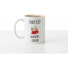 Weiler Riger "kalk Kız Alem Beybi Görsün" Tasarımlı Motivasyonel Porselen Kupa Bardak - WR-2024