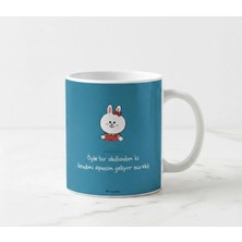 Weiler Riger Öyle Bir Akıllandım Ki Yazılı Tavşan Figürlü Mizah Tasarım Kupa Bardak MS-AK04