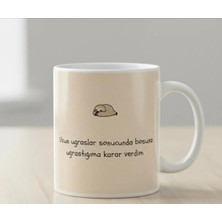 Weiler Riger Somurtan Gri Kedi Kimseye Yaranmam Yazılı Tasarım Kupa Bardak KD-027