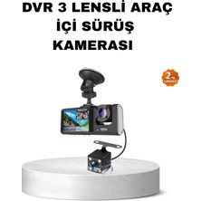 Uravas Store Üç Kameralı Araç Içi Kayıt Sistemi Full Hd Gece Görüşlü G-Sensör Destekli