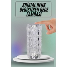 Terrien Masa ve Gece Lambası Şık ve Dayanıklı Sensörlü Şarjlı Kristal Lamba