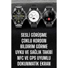 Terrien Akıllı Saat Titreşimli Pusula Nabız ve Tansiyon Ölçer Nfc Uyumlu