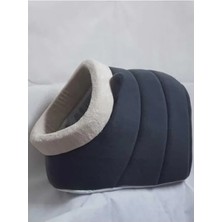 Esranın Dünyası Kulaklı Tasarımlı Xl Boyut Kedi ve Küçük Irk Köpek Yatağı, Füme