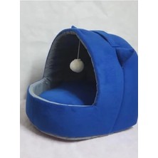 Esranın Dünyası Mavi Yıkanabilir Kulaklı Kedi ve Köpek Yatağı, Xl Boyut