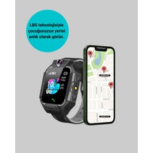 Terrien S10 Akıllı Çocuk Saati Siyah Model Çift Yönlü Konuşma ve Sos