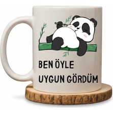 Weiler Riger "ben Öyle Uygun Gördüm" Panda Tasarımlı Keyifçi Porselen Kupa Bardak - WR-PN2026