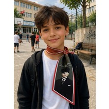 Mavi Masal Atatürk Portreli Erkek Çocuk Fular