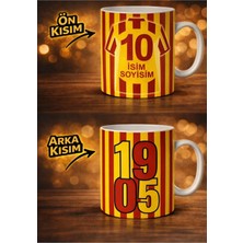 Weiler Riger Kişiye Özel Isim ve Numara Yazılı Sarı Kırmızı Renkler Taraftar Tasarım Kupa Bardak 1905 MS-GS01