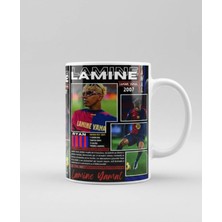 Weiler Riger Lamine Yamal Tasarımlı Kupa Bardak Barcelona 304 Numara Baskılı Porselen Kupa WR-YML19