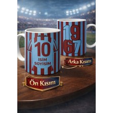 Weiler Riger Kişiye Özel Isim ve Numara Yazılı Bordo Mavi Renkler Taraftar Tasarım Kupa Bardak 1967 MS-TS01