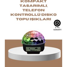 Terrien Taşınabilir Bluetooth Disko Topu Uzaktan Kumandalı Işık Efektleri