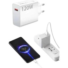 Terrien Type C Yüksek Hızlı Şarj Aleti Beyaz 120W Ultra Uzun Ömürlü