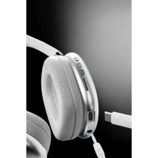 Terrien P9 Air Max Kablosuz 5.0 Mikrofonlu Bluetooth Kulaklık Beyaz Yüksek Ses Kaliteli