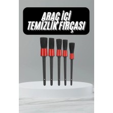 Terrien 5 Adet Oto Detaylı Temizleyici Araç Içi Temizlik Fırça Seti Koltuk Döşeme Kapı Toz Alma Fı