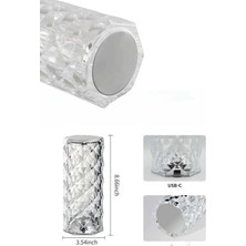 Terrien Yeni Nesil Modern Kristal Masa ve Gece Lambası Dokunmatik Renk Değiştirebilen