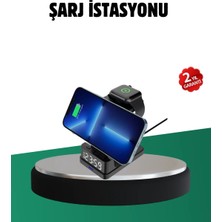 Terrien Kablosuz Şarjlı Dijital Masa Saati – 3 Parlaklık Seviyeli Led, Hızlı Şarj, Apple Uyumlu