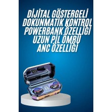 Terrien Yeni Nesil Bluetooth Kulaklık Uzun Pil Ömrü El Fenerli Dijital Şarj Göstergeli