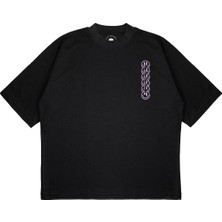 Pure Effect Unisex Oversize Culture Disaster Baskılı T-Shirt