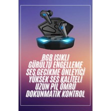 Terrien Oyuncu Kulaklığı Mikrofonlu Kablosuz Gaming Kulaklık Powerban Yüksek Ses Kaliteli