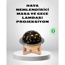 Terrien USB Projeksiyon Gece Lambası ve Hava Nemlendirici – Aromaterapi Destekli, Taşınabilir Mini