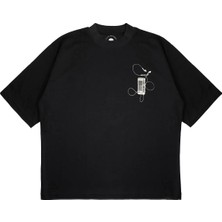 Pure Effect Unisex Oversize Off-Whıte Xray Baskılı Boxy Fit Kalın Kumaşlı (240GSM) T-Shirt