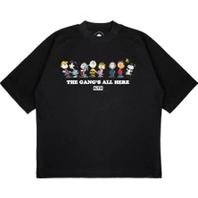 Pure Effect Unisex Oversize Kıth Gang Baskılı Boxy Fit Kalın Kumaşlı T-Shirt