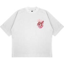 Pure Effect Unisex Oversize Stussy Tıger Baskılı Boxy Fit Kalın Kumaşlı (240GSM) T-Shirt