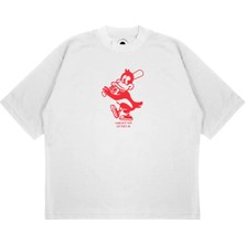 Pure Effect Unisex Oversize Carhartt Duffyduck Baskılı Boxy Fit Kalın Kumaşlı (240GSM) T-Shirt