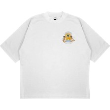 Pure Effect Unisex Oversize Casablanca Muzık Melek Baskılı Boxy Fit Kalın Kumaşlı (240GSM) T-Shirt