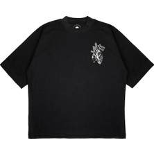 Pure Effect Unisex Oversize Sopranos Tv Show Baskılı Boxy Fit Kalın Kumaşlı (240GSM) T-Shirt