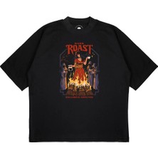 Pure Effect Unisex Oversize Dark Roasted Baskılı Boxy Fit Kalın Kumaşlı (240GSM) T-Shirt
